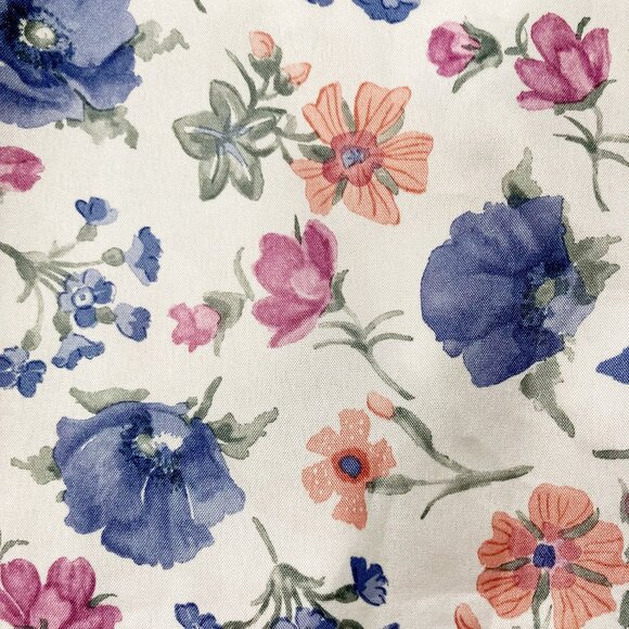 PETITE EXPRESS Vintage plus-size tie neck floral print blouse ~ XXL 2X sz 18 top - Picture 4 of 13